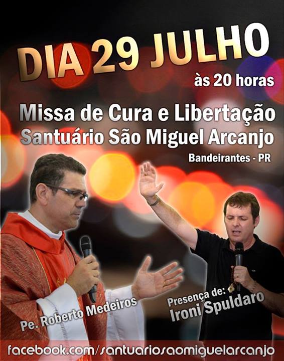 Missa de cura e libertação no Santuário São Miguel Arcanjo será nesta terça-feira