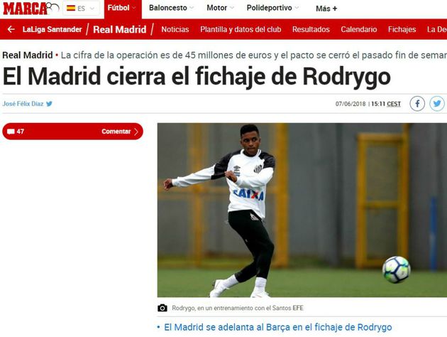 Real fecha a contratação de Rodrygo por R$ 202 milhões, afirma jornal espanhol