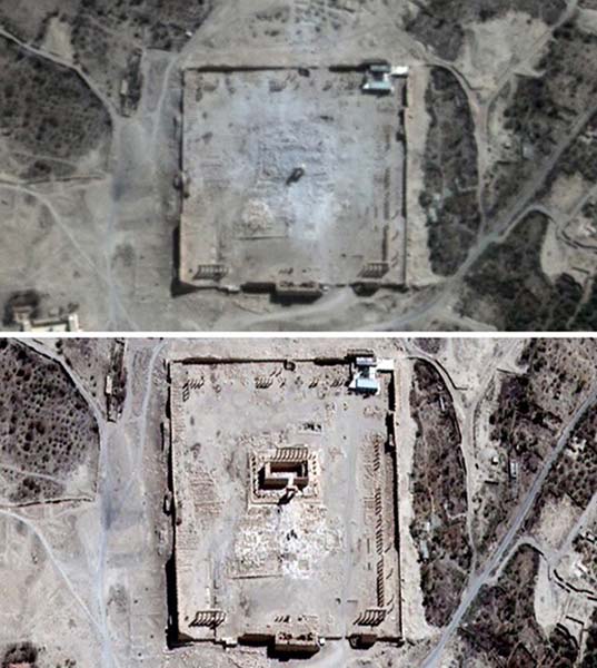 Fortaleza de Palmira é danificada em bombardeios do regime sírio