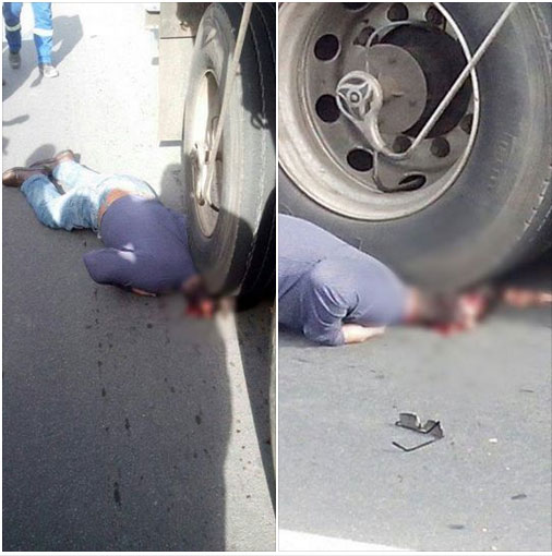 Pedestre morre após ser atropelado por caminhão