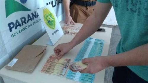 PM de Londrina prende mulher com R$ 6,1 mil em notas falsas