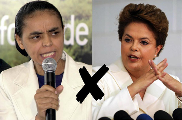 Marina alcança Dilma e Aécio cai mais