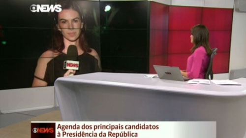 Depois da gafe ao vivo, repórter e apresentadora aparecem separadas na Globo News