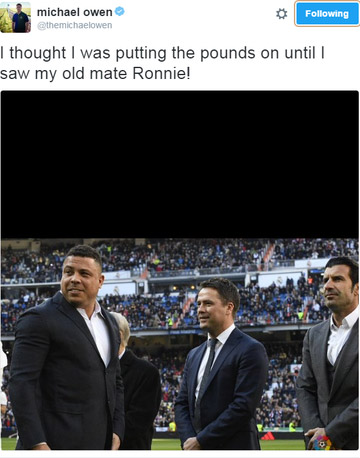 Owen, após encontro com Ronaldo: "E eu pensava que estava acima do peso"