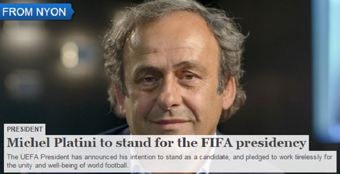 "Entrega e dedicação": Platini anuncia candidatura à presidência da Fifa