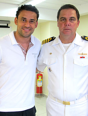 Fred do Fluminense durante teste na Marinha (Foto: 

Divulgação / Capitania dos Portos)