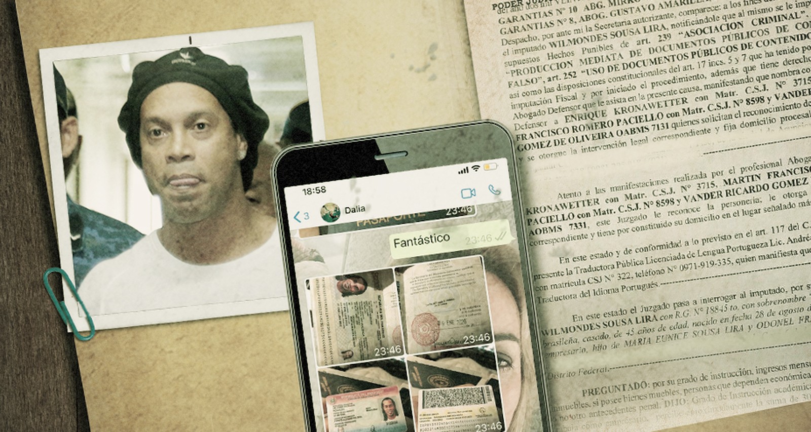 Per?cia nos celulares estende a perman?ncia de Ronaldinho no Paraguai por pelo menos mais cinco dias